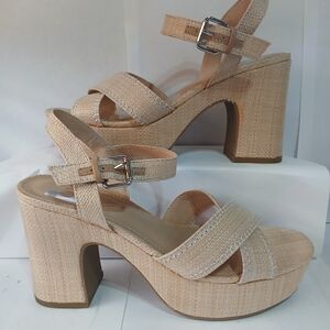 Dolce Vita Cream Platform Sandals